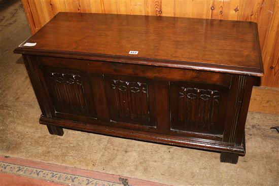 Linen fold coffer